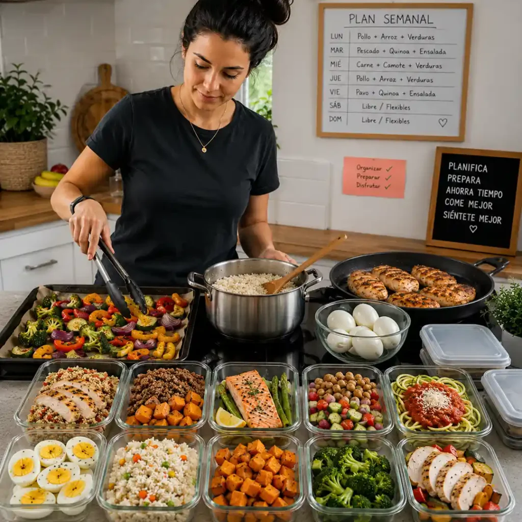 Batch cooking saludable para preparar comidas de la semana sin complicarse