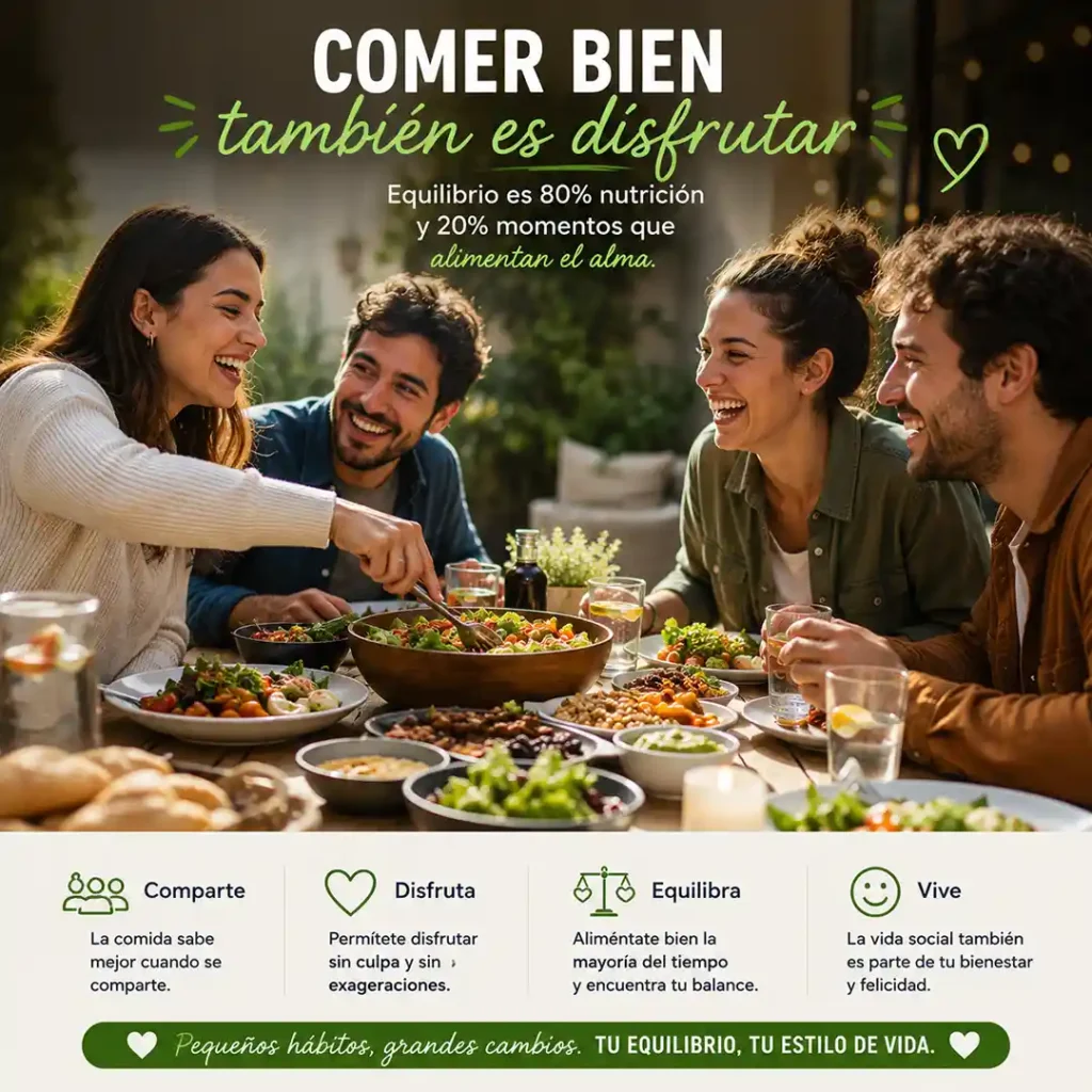 Comer saludable en reuniones familiares y restaurantes sin culpa