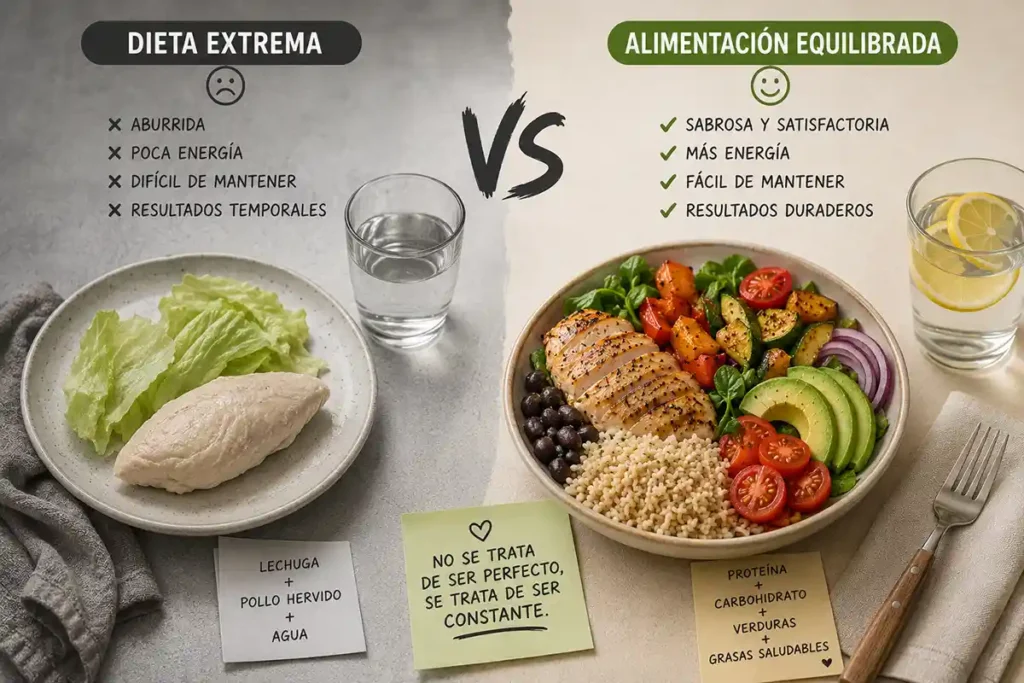 Comer saludable no significa vivir a dieta ni pasar hambre