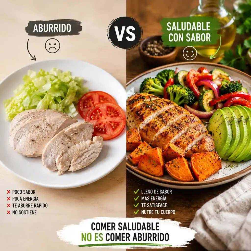Comida saludable no significa pollo hervido lechuga y cero sabor