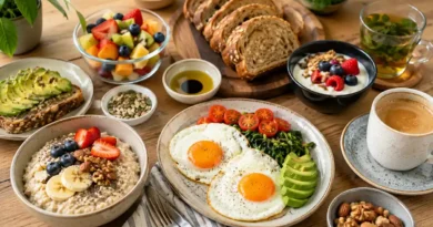 Desayunos saludables fáciles y saciantes con huevo yogur avena fruta y comida real