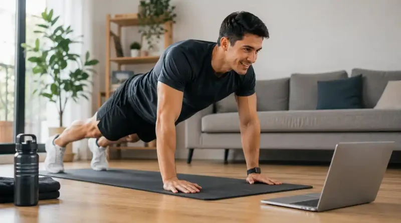 Ejercicios en casa para entrenar sin gimnasio con peso corporal y constancia