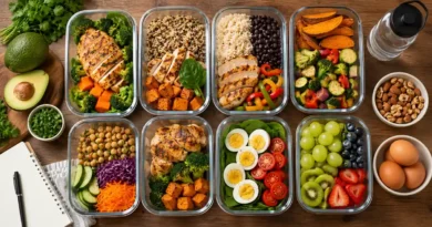 Menú saludable semanal con comidas organizadas para toda la semana