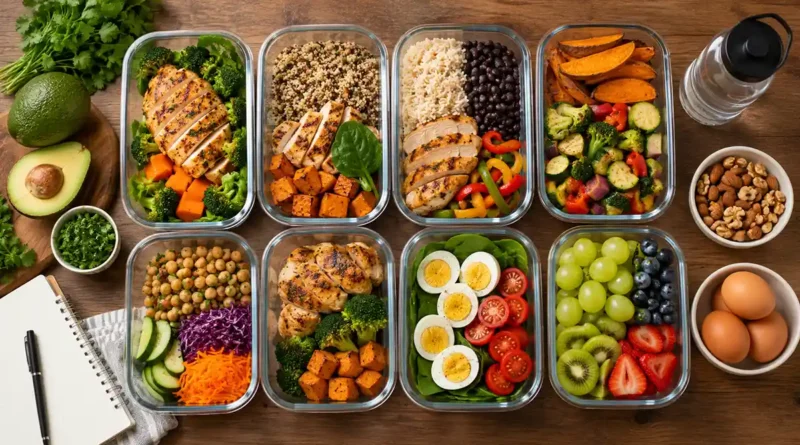 Menú saludable semanal con comidas organizadas para toda la semana
