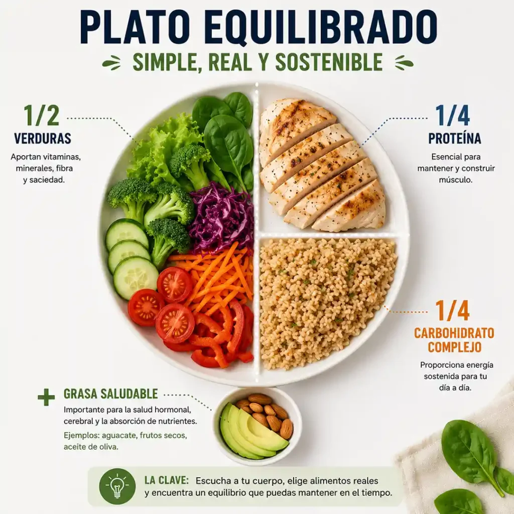 Método del plato para hacer déficit calórico sin pasar hambre