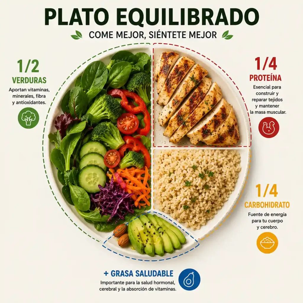 Método del plato para bajar de peso sin pasar hambre